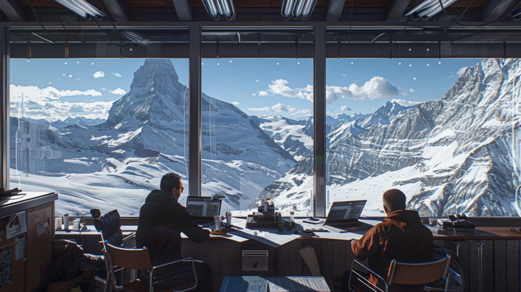 model pasywny piekny widok na gory